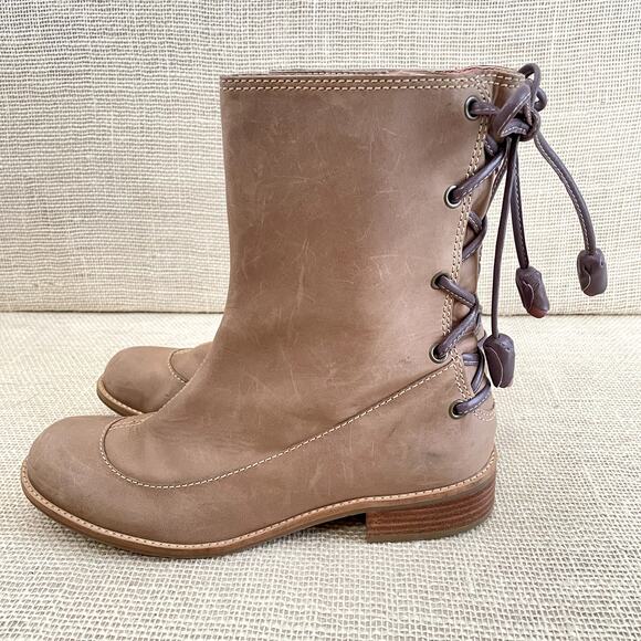 Anthropologie, Miss Albright Boots, Boho Nubuck Leather, Zip Up, Ladies 8 - Picture 1 of 10
